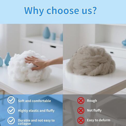 Daylendar Polyester Fiberfill Stuffing 250g/8.8oz - Ultra-Soft & Fluffy Premium Polyfill Stuffing for Stuffed Animals,Crochet Stuffing, DIY Crafts - High Resilience Recyclable in Saudi Arabia