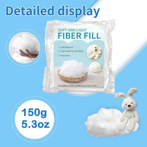 Daylendar Polyester Fiberfill Stuffing 250g/8.8oz - Ultra-Soft & Fluffy Premium Polyfill Stuffing for Stuffed Animals,Crochet Stuffing, DIY Crafts - High Resilience Recyclable in Saudi Arabia