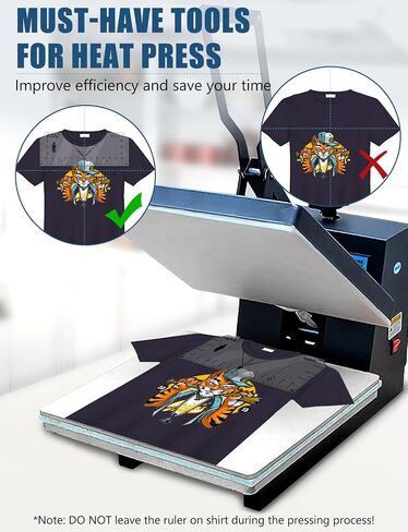 Vowlove Upgraded T-Shirt Alignment Ruler Set with Pocket Line & Age-Based Icons, Precise Center/Left-Chest Placement Tool for Shirt Making, Cricut Accessories, Heat Press, HTV, Vinyl, DTF, Sublimation in Saudi Arabia