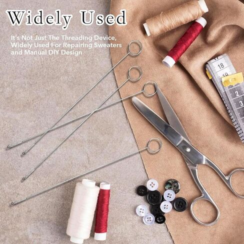 Haikole 10.4 Inch Loop Turner Tool for Silicone Beads 5PCS Loop Turners Sewing Tool,Sewing Loop Turner Hook for Fabric Belts Strips Tube Straps DIY Accessories (Silver 5pcs) in Saudi Arabia