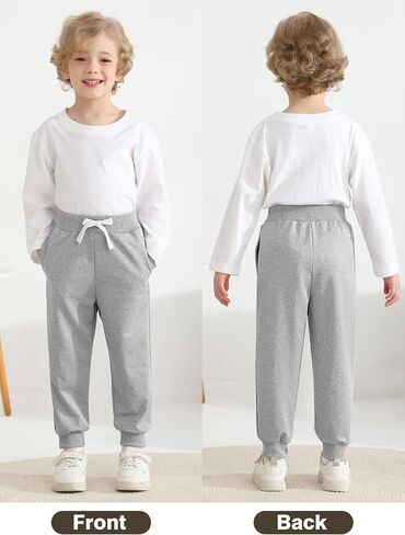 Resinta 3 Pack Toddler Boys Sweatpants Kids Active Jogger Pants Boys Disual Athletic Pantic On Pants مع جيوب الرباط in Saudi Arabia