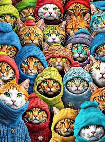 The Fab Four Giraffes 1000 Piece Jigsaw Puzzle by Cross & Glory - Eco-Friendly, Unique Artwork Jigsaw Puzzles for Adults - Fun, Challenging Brain Teaser in Kuwait