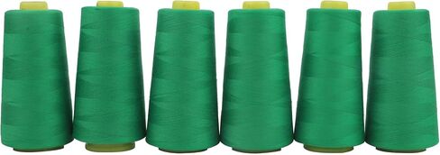 Polyester Sewing Thread All Purpose Knotless 40S/2 (Tex27) 6 Cones of 2750 Yards Each Spool Thread Total 16500 Yards for Serger Sewing Machine Quilting Piecing Overlock Hand Stitching (Red) in Saudi Arabia