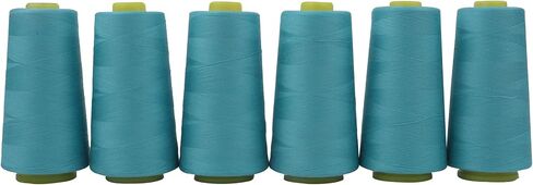 Polyester Sewing Thread All Purpose Knotless 40S/2 (Tex27) 6 Cones of 2750 Yards Each Spool Thread Total 16500 Yards for Serger Sewing Machine Quilting Piecing Overlock Hand Stitching (Red) in Saudi Arabia