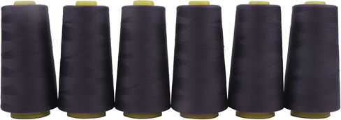 Polyester Sewing Thread All Purpose Knotless 40S/2 (Tex27) 6 Cones of 2750 Yards Each Spool Thread Total 16500 Yards for Serger Sewing Machine Quilting Piecing Overlock Hand Stitching (Red) in Saudi Arabia