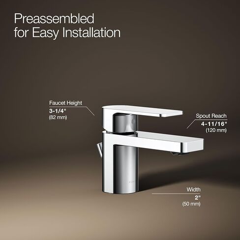 Kohler K-24804-4-BN Parallel Bathroom Sink Faucet, Vibrant Brushed Nickel in Saudi Arabia