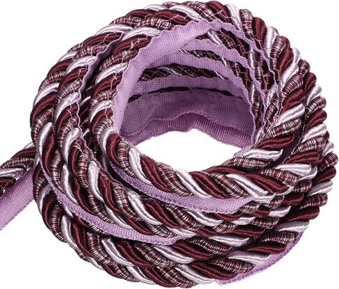 MECCANIXITY Twisted Lip Cord Trim 0.39 Inches 13.5 Yard Polyester Twisted Cords for Sewing Decorative Trimming DIY Crafts Edge Piping Upholstery Curtain Tieback (Coffee) in Saudi Arabia