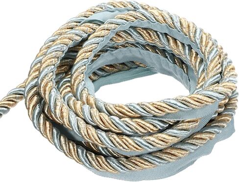 MECCANIXITY Twisted Lip Cord Trim 0.39 Inches 13.5 Yard Polyester Twisted Cords for Sewing Decorative Trimming DIY Crafts Edge Piping Upholstery Curtain Tieback (Coffee) in Saudi Arabia
