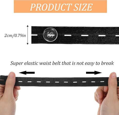 10 مجموعات من أدوات شد خصر البنطلون من Teaaha، مشبك شد أزرار الجينز المرنة للجينز الفضفاض، مشابك حزام الخصر القابلة للتعديل والقابلة لإعادة الاستخدام للنساء والرجال (أسود) in Kuwait