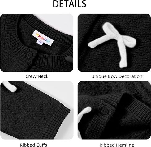 القوس الفتاة cardigan لطيف طفل صغير الأكمام الطيران crewneck cardigans in Kuwait