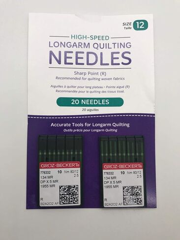 Handi Gadgets HIGH Speed Long ARM Quilting Needles Sharp Point (R) Size 12 in Saudi Arabia