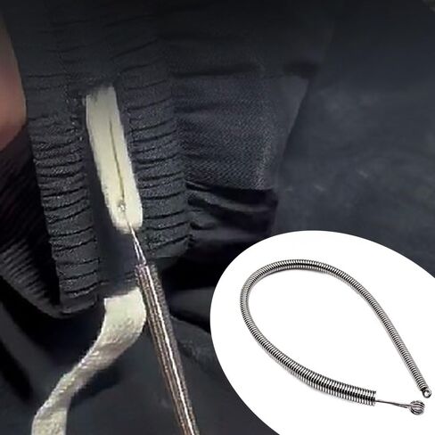 قطعتان من خيط إبرة الرباط الزنبركي، مشبك خيط الحبل DIY، استبدال الأربطة بخيوط سهلة، مجموعة أدوات خيط الرباط، لاستبدال الرباط للسترات والسراويل in Kuwait