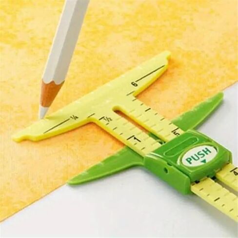Durable 5-in-1 Precision Sliding Gauge Ruler Multi Functional Measuring Accessory for Sewing, Tailoring, Quilting, Patchwork and Crafts in Saudi Arabia