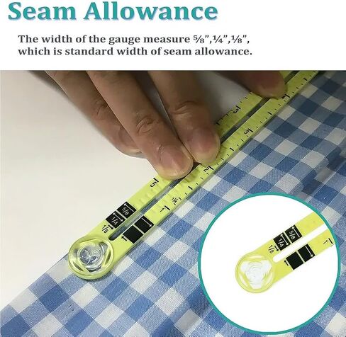 5-in-1 Measuring Sewing Tool, T-Shaped Sliding Gauge Ruler Fabric Quilting Ruler for Beginner Work in Saudi Arabia