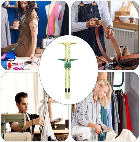 5-in-1 Measuring Sewing Tool, T-Shaped Sliding Gauge Ruler Fabric Quilting Ruler for Beginner Work in Saudi Arabia