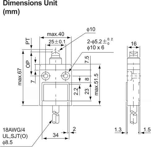 Baomain Limit Switch BM-3169 (TZ-3169) Coil Spring Plunger Momentary SPDT 1NO 1NC IP67 Waterproof in Saudi Arabia