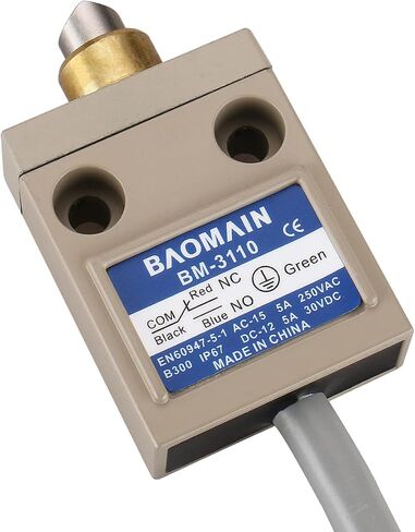 Baomain Limit Switch BM-3169 (TZ-3169) Coil Spring Plunger Momentary SPDT 1NO 1NC IP67 Waterproof in Saudi Arabia