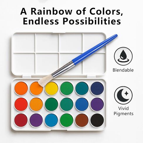 4 Pack Nylon Bristle Brushes- Washable Art Brushes for Acrylic, Watercolor, Gouache, Crafts & School Projects Round Head in Saudi Arabia