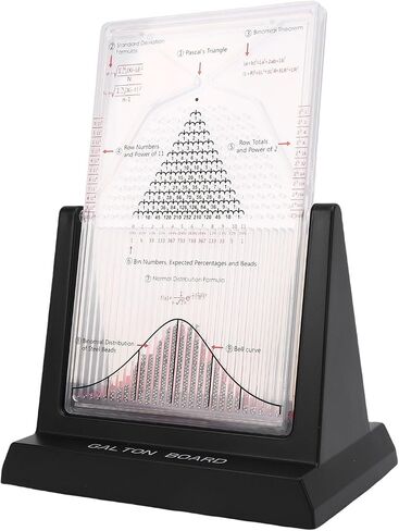 WALFRONT Desk Galton Board Physics Lab Teaching Tool Hands On Math Teaching Aid with 2800 Steel Beads Probability Demonstration Model with Bell Curve for Physics Education in Saudi Arabia