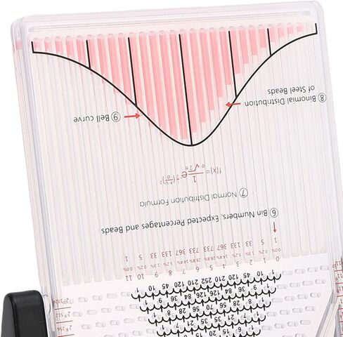 WALFRONT Desk Galton Board Physics Lab Teaching Tool Hands On Math Teaching Aid with 2800 Steel Beads Probability Demonstration Model with Bell Curve for Physics Education in Saudi Arabia