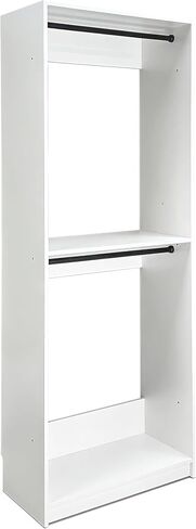 Prosper 32" White Wood Walk-in Closet with Two Rods in Saudi Arabia