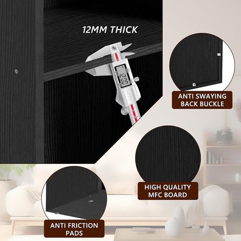 منظم تخزين خشبي مكون من 4 مكعبات، مكعب عرض تخزين مكون من 4 طبقات، رف مكعبات متعدد الاستخدامات بطول 42 بوصة ومنظم مكعبات لأي مساحة (أبيض، 4 مكعبات عرض (11.8 بوصة) in Kuwait