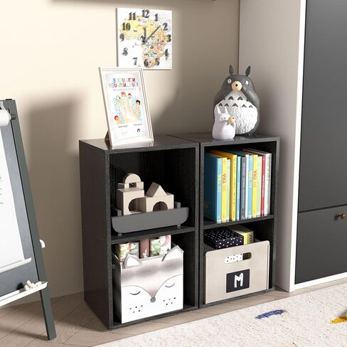 منظم تخزين خشبي مكون من 4 مكعبات، مكعب عرض تخزين مكون من 4 طبقات، رف مكعبات متعدد الاستخدامات بطول 42 بوصة ومنظم مكعبات لأي مساحة (أبيض، 4 مكعبات عرض (11.8 بوصة) in Kuwait