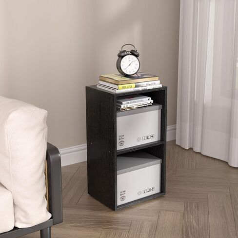 منظم تخزين خشبي مكون من 4 مكعبات، مكعب عرض تخزين مكون من 4 طبقات، رف مكعبات متعدد الاستخدامات بطول 42 بوصة ومنظم مكعبات لأي مساحة (أبيض، 4 مكعبات عرض (11.8 بوصة) in Kuwait