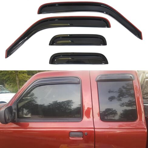 4 قطعة شريط تثبيت خارجي على واقي المطر من الشمس مجموعة حاجب النافذة الجانبية حاجب الرياح حاجب نافذة حاجب مناسب لـ 2016-2021 مازدا CX9 in Kuwait