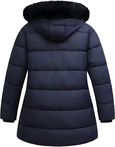 نساء زائد حجم معطف أسفل | مقاوم للماء ، مقاوم للرياح ، غطاء قابلة للفصل ، مبطن الفانيلا in Kuwait