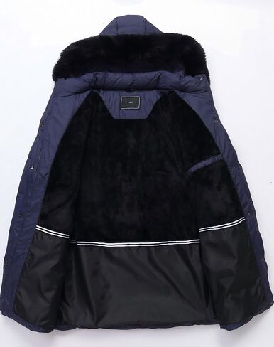 نساء زائد حجم معطف أسفل | مقاوم للماء ، مقاوم للرياح ، غطاء قابلة للفصل ، مبطن الفانيلا in Kuwait