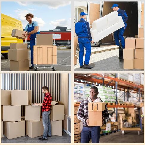 2 3 Layer Large Carton Storage Rack, Mobile Carton Cart for Organizing Shipping Boxes/Mailing Packing/Cardboard Box/Corrugated Carton, Space Save(2 Tier) in Saudi Arabia