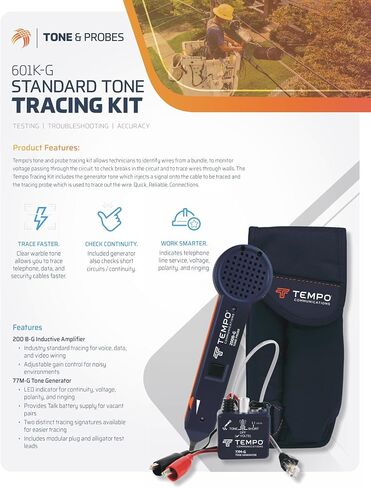TEMPO 601K-G Premium Tone Generator and Probe Kit | Professional Wire and Cable Tracer Kit (2023 Model) in Saudi Arabia