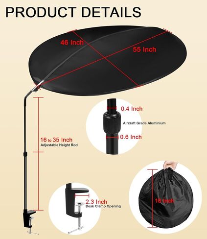 Adjustable Cubicle Shade and Desk Shade, 2025 New Office Cubicle and Desk Shade, Desk Canopy to Block Light and AC Airflow, for Cubicle Cover & Light Shield for Partitions to Block Overhead Light in Saudi Arabia