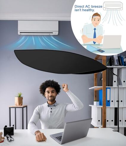 ظل مقصورة وظل مكتب، مظلة مكتب مقصورة قابلة للتعديل لمنع الضوء وتدفق هواء التيار المتردد، لغطاء المقصورة ودرع الضوء للأقسام لمنع الضوء العلوي والوهج، أسود - 2025 جديد in Kuwait