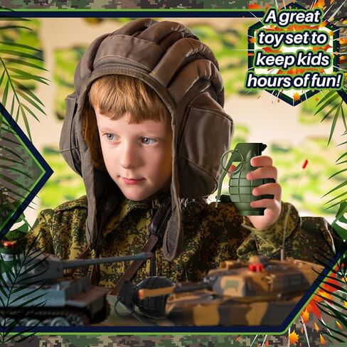 20 قطعة من القنابل اليدوية البلاستيكية مع مؤثرات صوتية واقعية وضوء وامض لعبة قنابل يدوية وهمية ألعاب عسكرية للأطفال التظاهر بدور الجيش، أسود in Kuwait