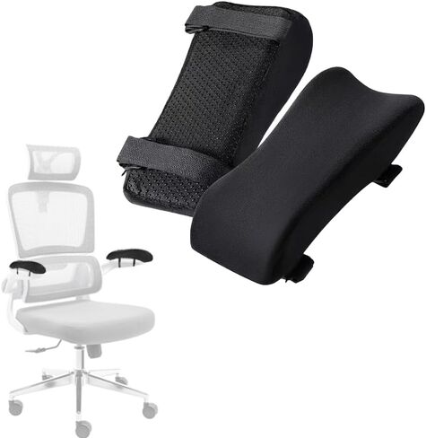 Office Chair Arm Pads, High-Density Memory Foam Comfortable Armrest, Non-Slip Silicone Base, 2-Pack in Saudi Arabia