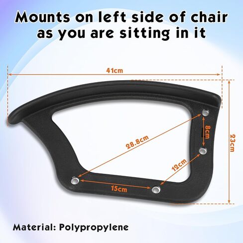 Maitys 2 Pcs Replacement Office Chair Loop Armrest Rings Plastic Office Chair Replacement Parts for Work Desk Gaming Chairs Fit Arm Rest Accessories (Double Side) in Saudi Arabia