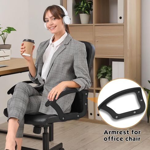 Maitys 2 Pcs Replacement Office Chair Loop Armrest Rings Plastic Office Chair Replacement Parts for Work Desk Gaming Chairs Fit Arm Rest Accessories (Double Side) in Saudi Arabia