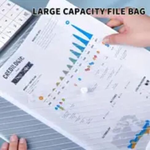 Plastic Envelopes File Folders, Clear Folder for Document US Letter A4 Size Poly Envelopes with Label Pockets for School Home Work Office 10PCS in Saudi Arabia
