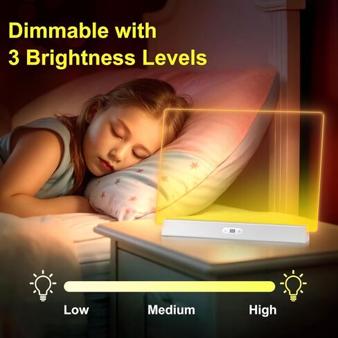 LED Note Board with Colors, Rechargeable 17-Inch Doodle Glow 9-Mode Light Up Desk Sign Letter Message Memo Drawing Dry Erase Board for Classroom/Home Decor/Office/Gifts, 5 Markers in Kuwait