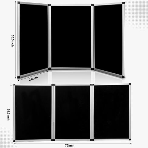 Sherr 3 Panel Trade Show Presentation Board, 72 x 35.3 inches Tri Fold Display Board, Single Sided Tabletop Display, Folding Panel for Trade Show Table Top (Blue) in Saudi Arabia