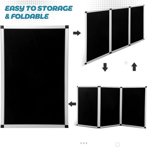 Sherr 3 Panel Trade Show Presentation Board, 72 x 35.3 inches Tri Fold Display Board, Single Sided Tabletop Display, Folding Panel for Trade Show Table Top (Blue) in Saudi Arabia