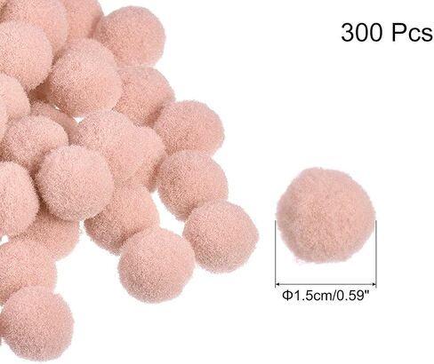 MECCANIXITY Pom Felt Balls Felting Fabric 1.5cm 15mm Beige for Home Crafts Project DIY Pack of 300 in Saudi Arabia