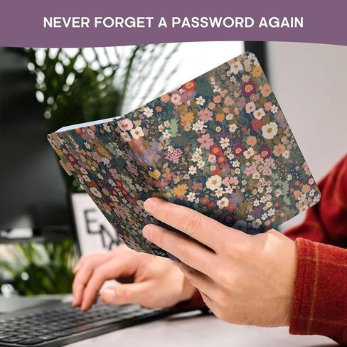 كتاب تاجا لحفظ كلمات المرور مع علامات تبويب أبجدية، وكتب كلمات مرور صغيرة لكبار السن، ودفتر كلمات المرور لتسجيل عنوان موقع الإنترنت بالتفصيل، وسجل كلمة المرور مع تصميمات ملونة - حديقة in Kuwait