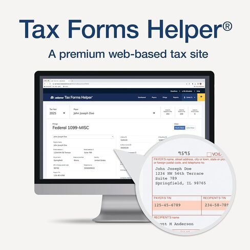 Adams 1099 MISC Forms 2025، مجموعة مكونة من 4 أجزاء لـ 12 مستلمًا، متوافقة مع طابعة نفث الحبر/الليزر، تتضمن 3 نماذج 1096، و12 مظروف أمان ذاتي الختم، والوصول إلى مساعد نماذج ضرائب Adams (1017227) in Kuwait