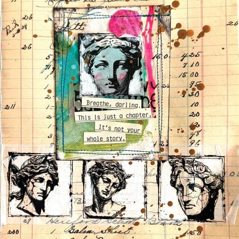 Trebbies Dina Wakley Media Journal Bundle - Printed Ledger Media Journal with 3 Black Letter It Fineliners Fine Detail Sticks in Saudi Arabia