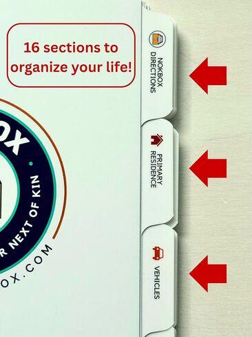 كتاب كلمة المرور المصاحب من Nokbox - كتاب كلمات المرور مع علامات تبويب الفئات لسهولة التنظيم in Kuwait