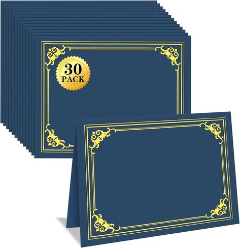 30 Packs Certificate Holders, Navy Blue Certificate Covers, Diploma Holders, Certificate Folders with Gold Foil Border for Letter Size 8.5" x 11" Certificates, Diploma, Documents, Award Cover in Saudi Arabia