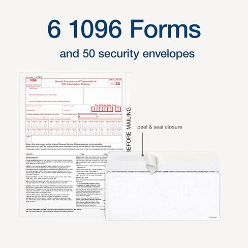 Adams 1099 NEC Forms 2025, 4-Part Kit for 50 Recipients, Inkjet/Laser Printer Compatible, Includes 6 1096 Forms, 50 Self-Seal Security Envelopes, Access to Adams Tax Forms Helper (1017235) in Saudi Arabia